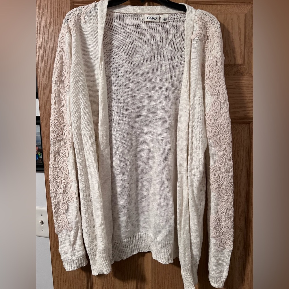 Cream lace cardigan